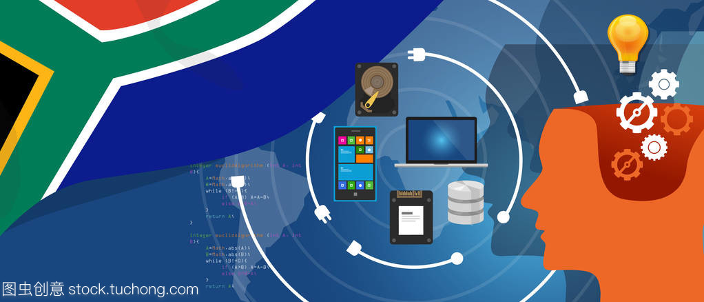 南非这信息技术的数字基础设施连接业务数据通过使用计算机软件电子创新的互联网网络